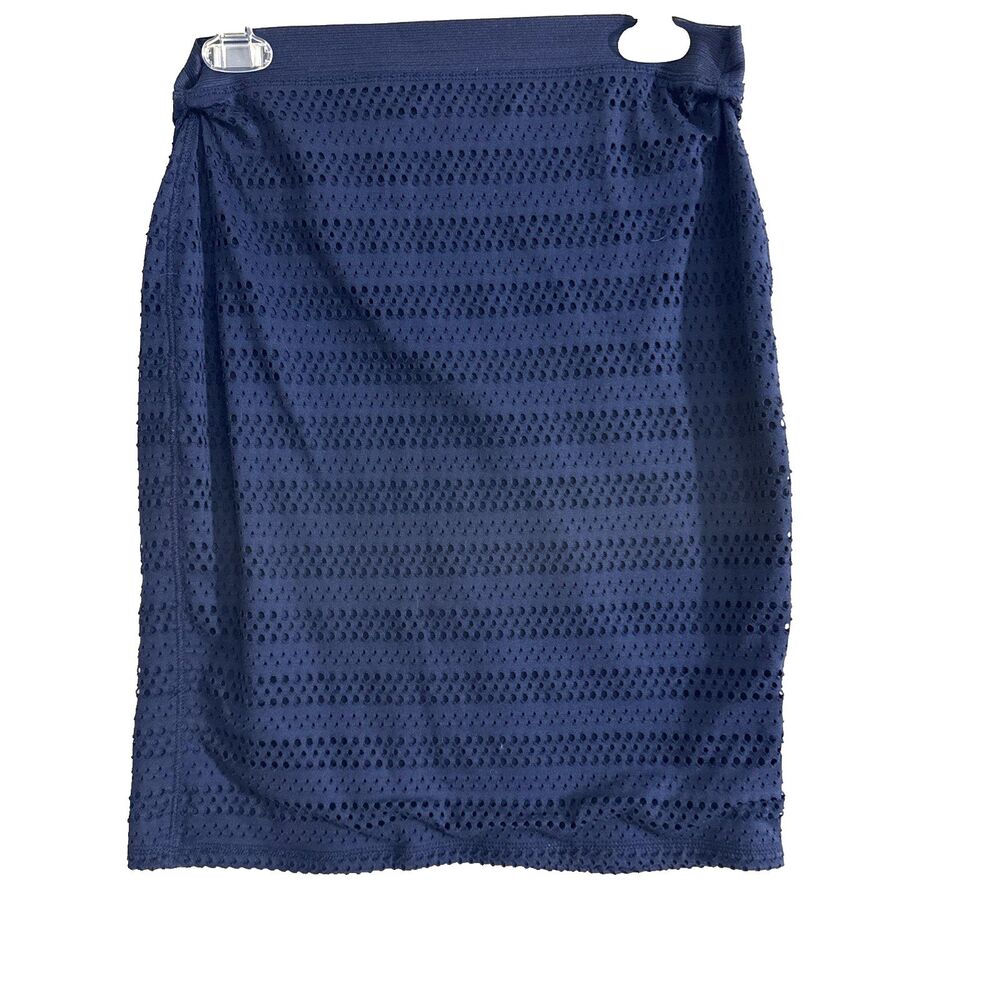 Old Navy Eyelet Knit Skirt - Navy Blue - M - Romantic Boho Cottagecore Classic